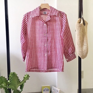 Áo vintage Japan, tay dài phồng nhẹ (2hand)