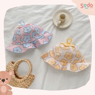 Mũ vành tai bèo họa tiết hoa hồng vàng dành cho bé gái