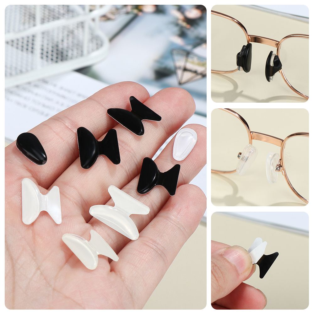 Cặp đệm mũi bằng silicon mềm tự dính chống trượt nhiều màu cho mắt kính