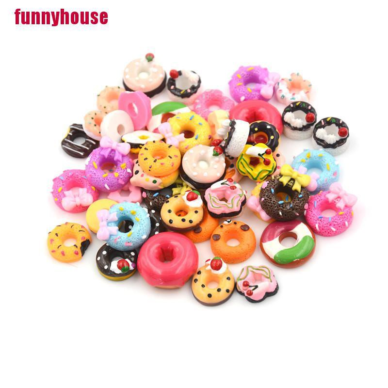 Set 10 Chi Tiết Bánh Donut Mini Trang Trí Nhà Búp Bê