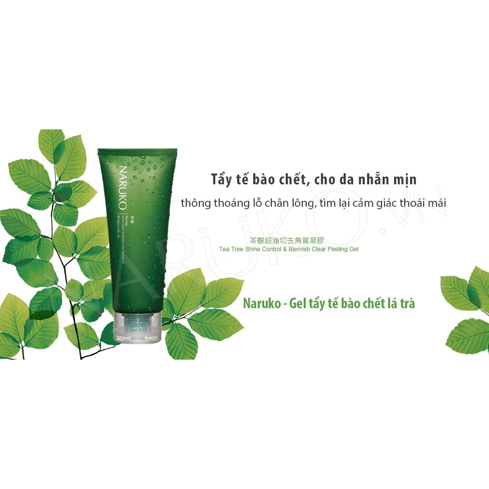 TẨY DA CHẾT NARUKO TRÀM TRÀ CHÍNH HÃNG ĐÀI LOAN Tea Tree Shine Control and Blemish Clear Peeling Gel 120 gr | BigBuy360 - bigbuy360.vn