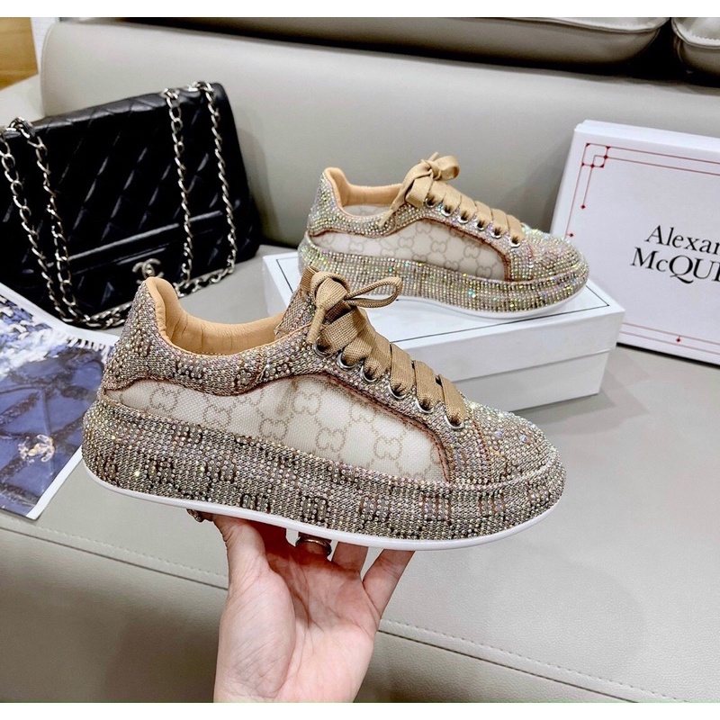 Giày thể thao MC Queen đính đá đế nhẹ êm ( có size 39)