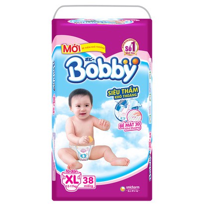 Combo 2 gói tã dán Bopby XL38(12-17kg)