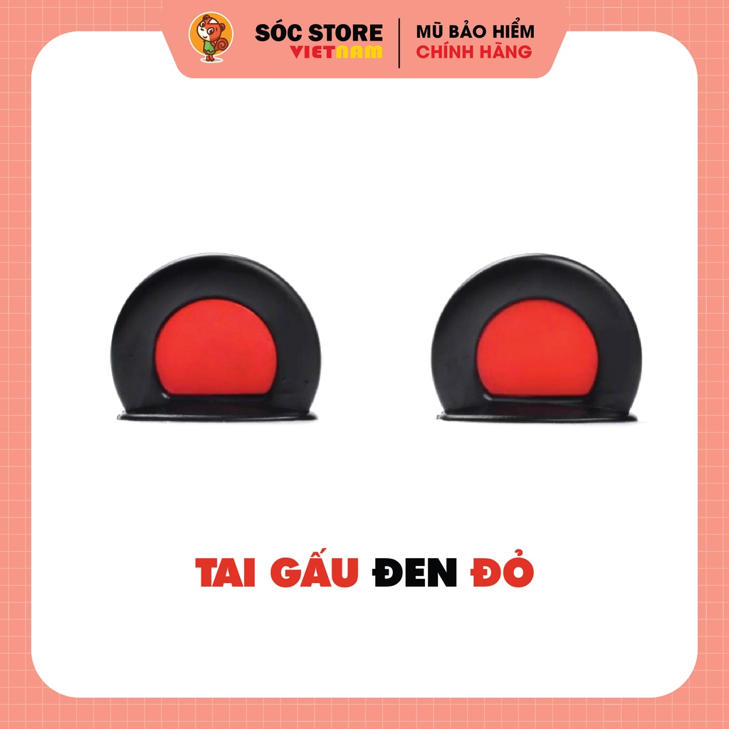 Tai gấu mũ bảo hiểm - phụ kiện gắn trang trí nón bảo hiểm cute, độc lạ chính hãng Sóc Store VN