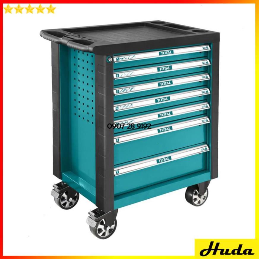 Bộ đồ nghề dụng cụ công cụ đa năng đựng trong tủ kéo bánh xe 162 món Total Ingco 1234