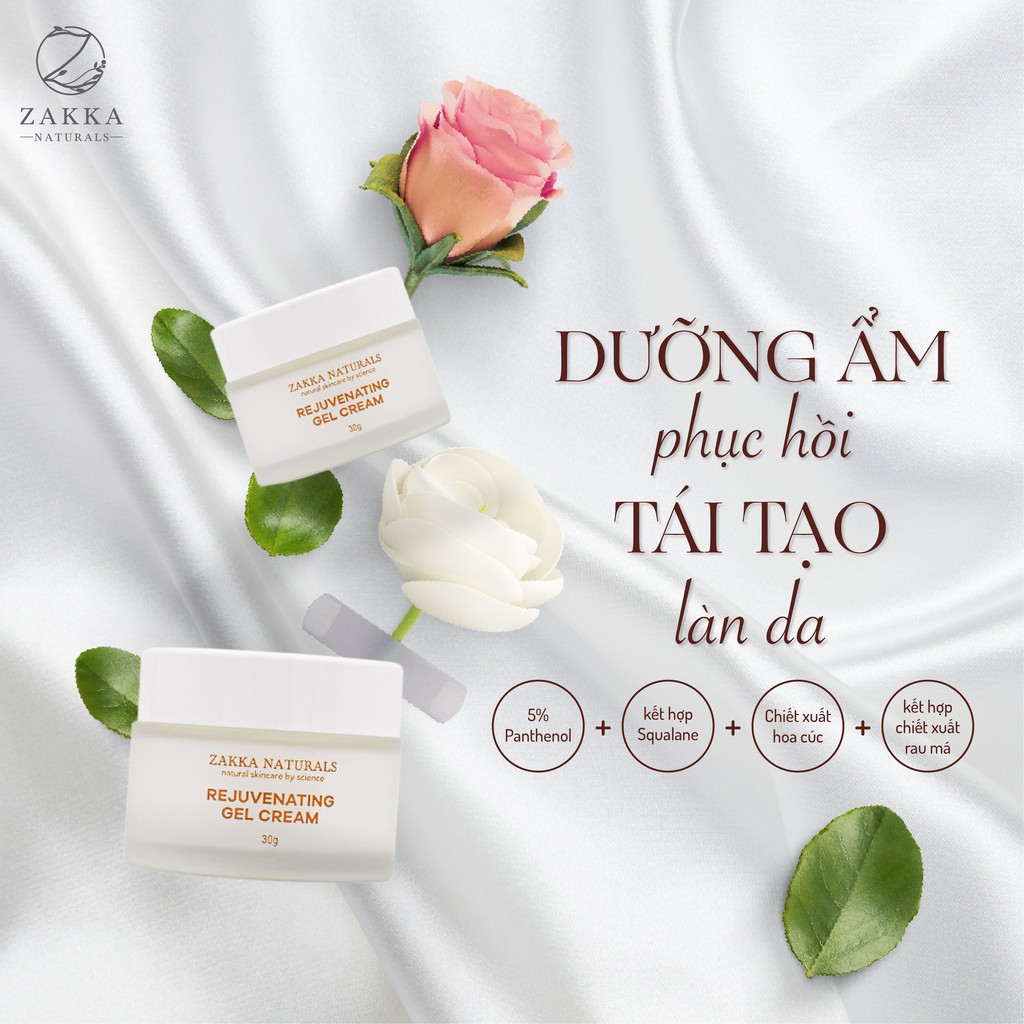 Gel Kem Dưỡng B5 Zakka Naturals Phục Hồi, Tái Tạo Da Lành Tính Rejuvenating Herbal Oil Free Gel Cream 35g | BigBuy360 - bigbuy360.vn