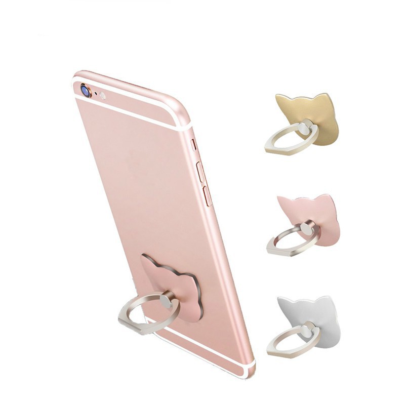 Nhẫn đỡ điện thoại xoay 360 độ hình mèo dễ thương