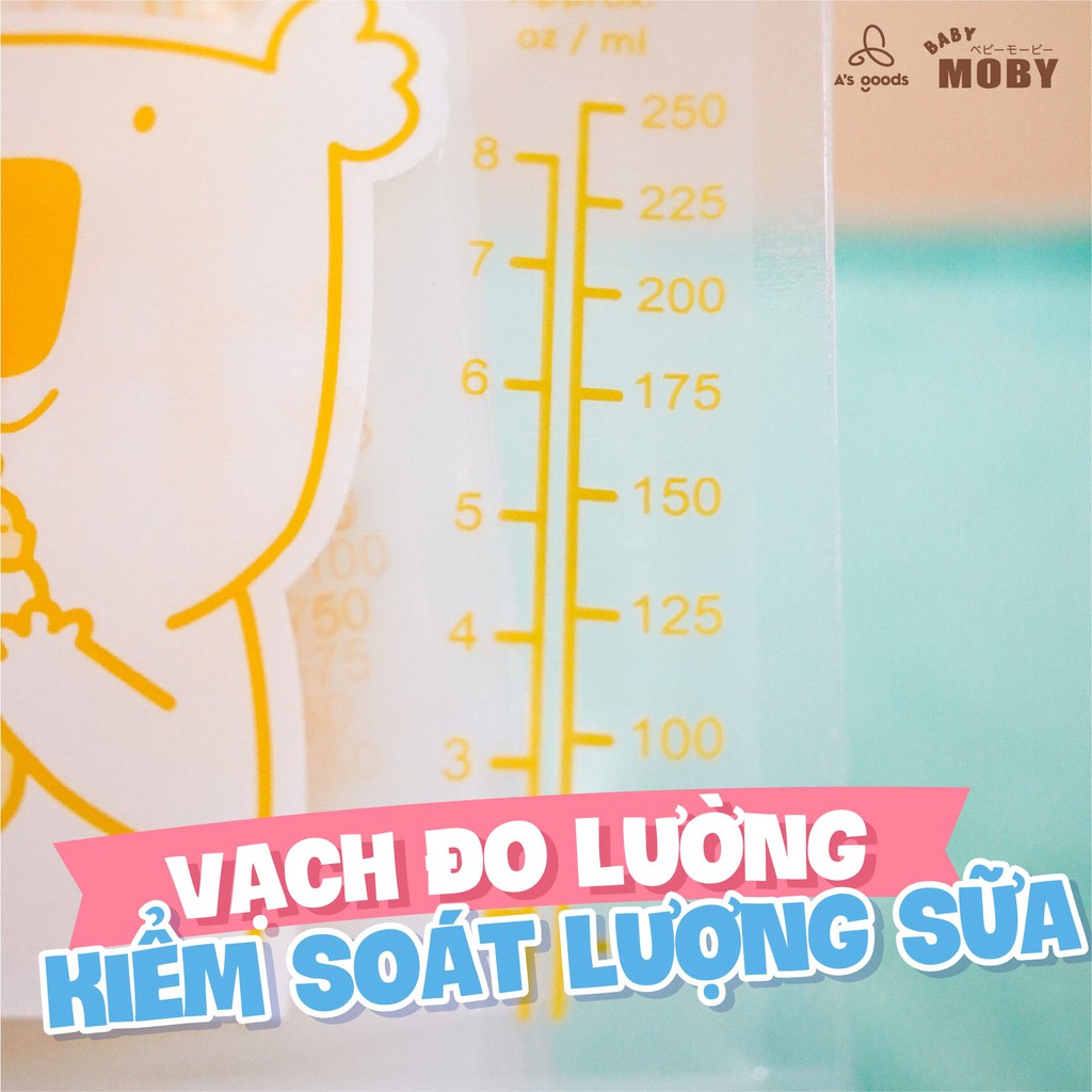 Túi trữ sữa Moby cho mẹ dung tích 150ml/ 240ml