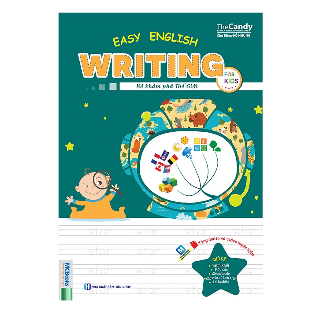 Sách- Easy English Writing For Kid  Bé Khám Phá Thế Giới