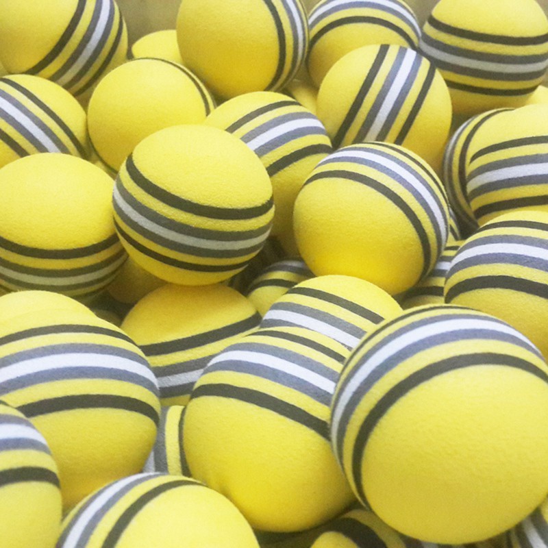 50Pcs/Bag Eva Foam Golf Product Yellow Sponge Indoor Golf Practice Ball