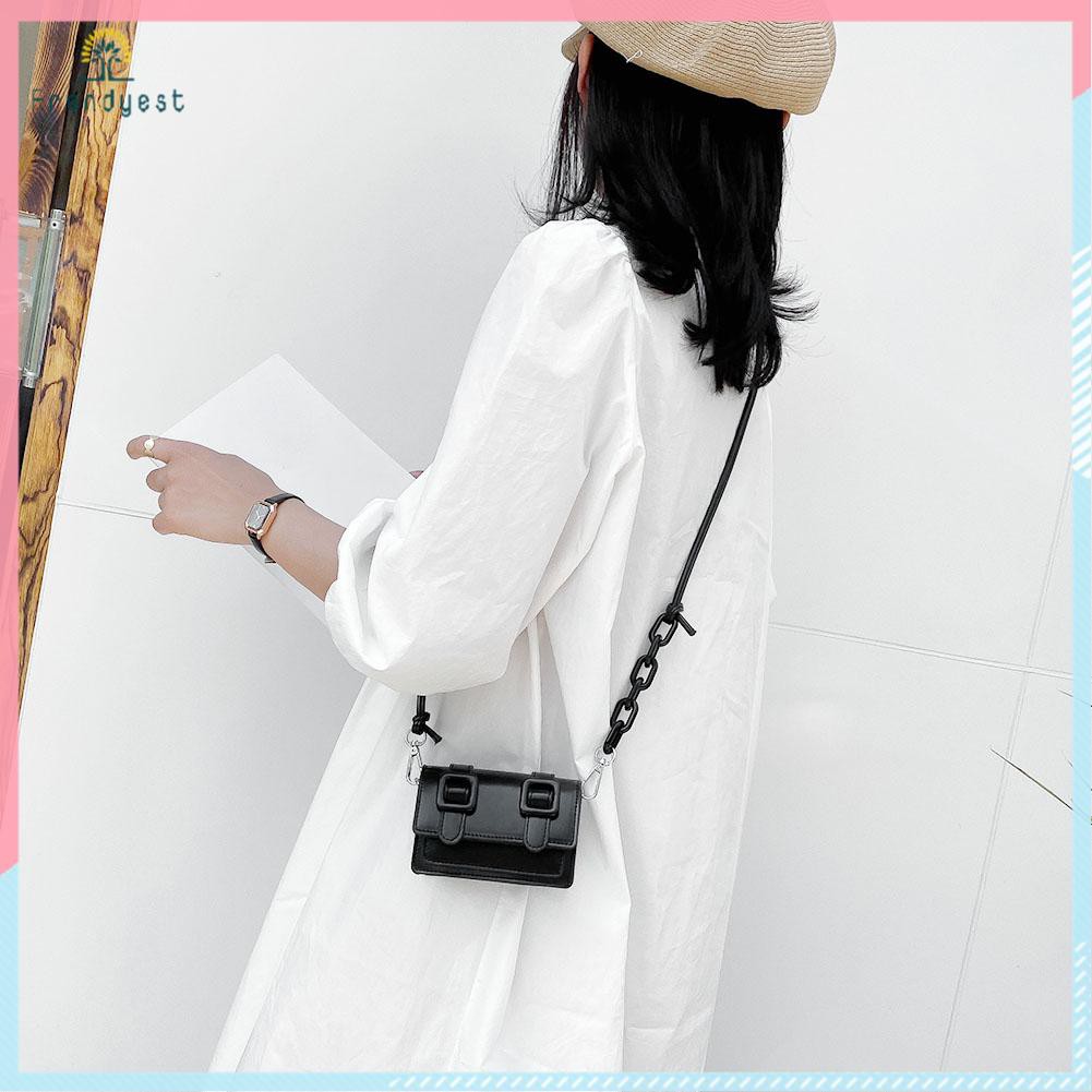 Túi da mini đeo chéo màu kẹo ngọt thời trang du lịch cho nữ
