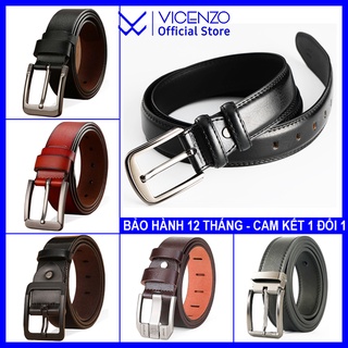 Thắt Lưng Nam Da Bò Thật Cao Cấp mặt Kim đục lỗ, Dây thắt Lưng Nam - Bảo Hành 1 năm - Cam Kết đổi trả