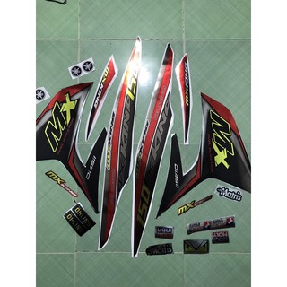 tem exciter 150 mx đỏ đen crom