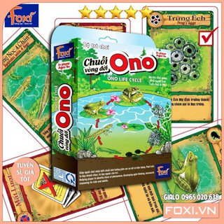 Flashcard-Chuỗi Ono vòng đời Ếch Bướm Foxi-thẻ glenndoman-boardgame thông minh--giúp bé học hỏi về cuộc sống xung quanh