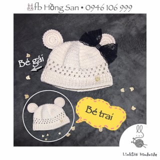 Nón len handmade dành cho bé gái