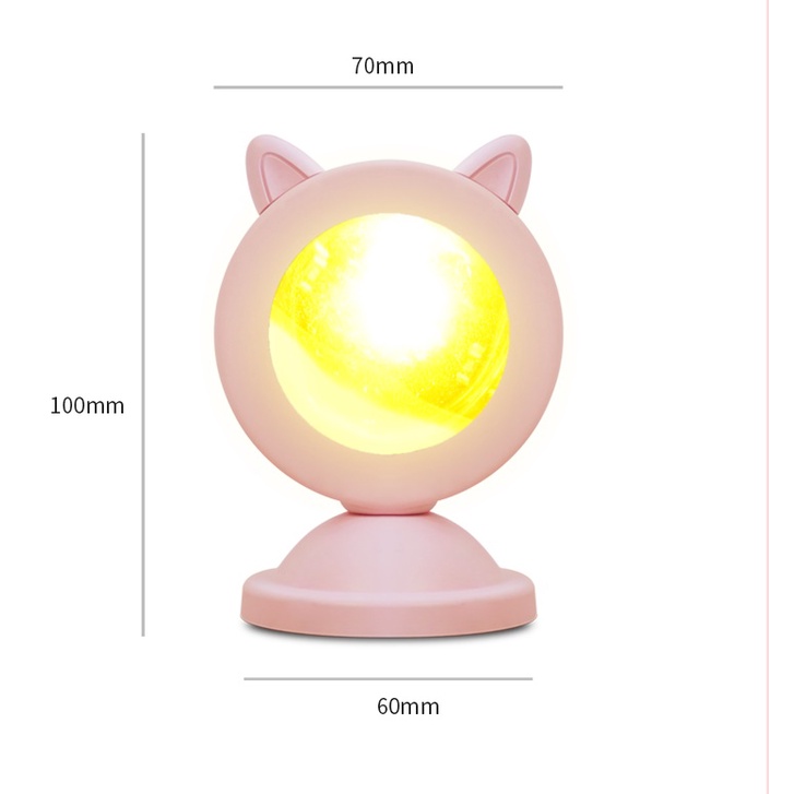 Đèn Chiếu Led Hiệu Ứng Hoàng Hôn Cầu Vòng Tiktok Chụp Ảnh Đèn Ngủ