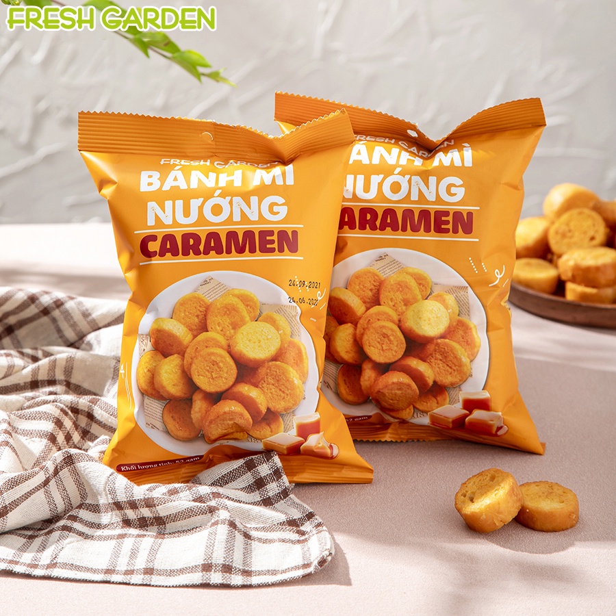 Snack Bánh Mì Nướng FRESH GARDEN Loại Đặc Biệt Hương Vị Ngon Tuyệt Gói 52g