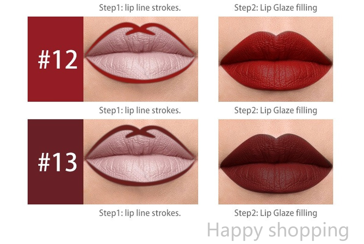 (Hàng Mới Về) Bộ Son Môi Và Bút Kẻ Viền Môi Veronni 13 Màu Sắc Tùy Chọn Không Phai Không Dính Cốc | BigBuy360 - bigbuy360.vn