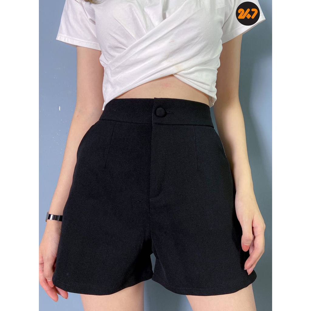 Quần sooc nữ cạp cao cúc bọc Short255