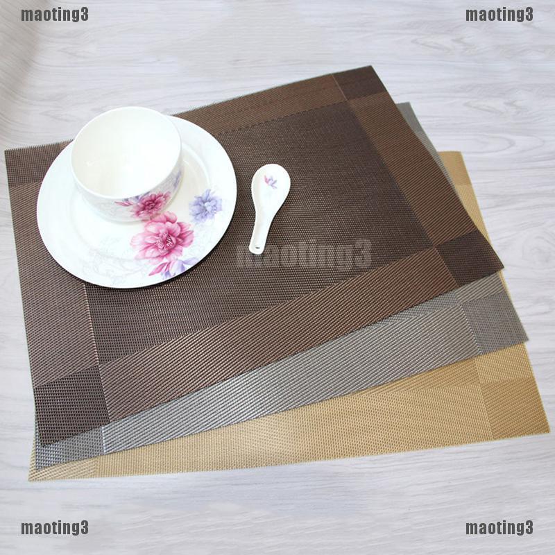 Bộ 4 Miếng Lót Bàn Ăn Bằng Nhựa PVC Chống Trượt Tiện Dụng