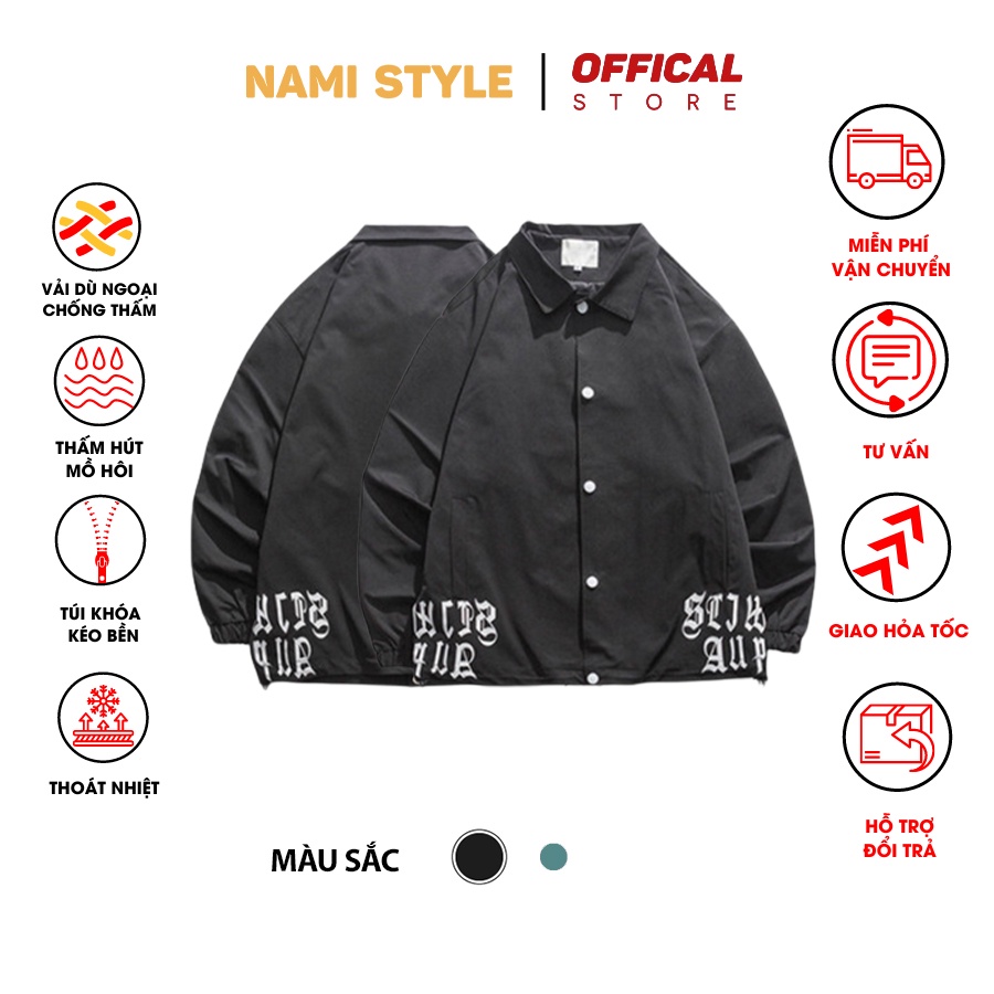 Áo Khoác Dù Nam Phong Cách Đường Phố Cool Ngầu