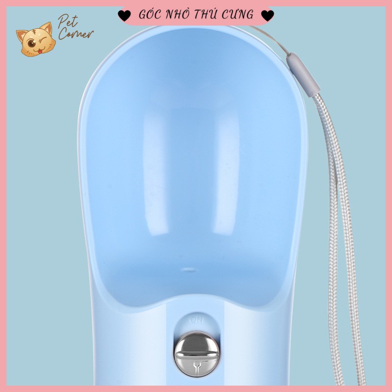 [Siêu gọn nhẹ] Bình nước cầm tay cho thú cưng 550ml (Bình nước di động mang đi du lịch cho chó mèo)
