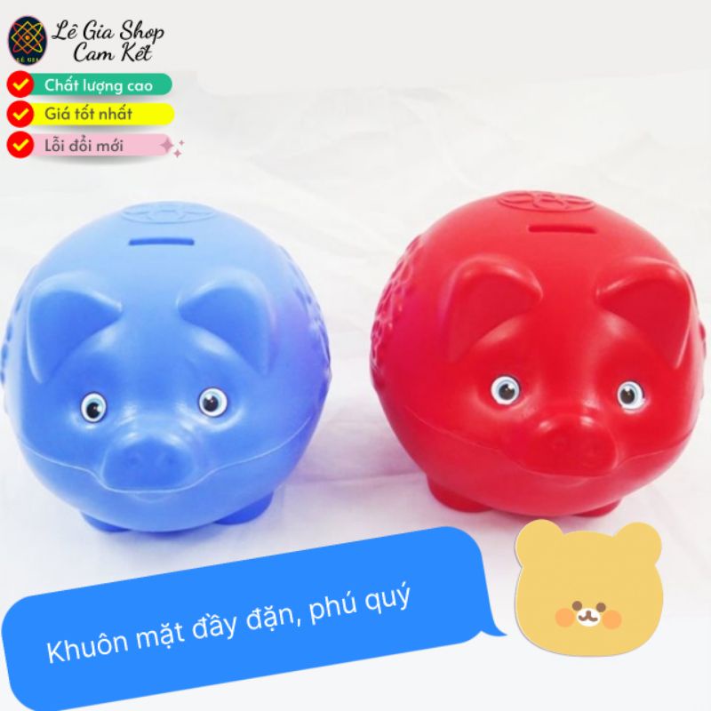 Lợn Nhựa Tiết Kiệm 3 Size Nhựa Việt Nhật, Ống Heo Đựng Tiền Màu Sắc Đáng Yêu - Ngộ Nghĩnh - Lê Gia Shop