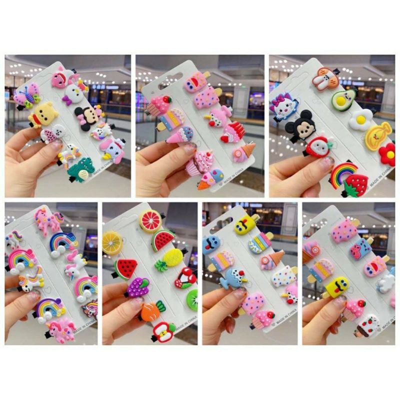 HOT | SET 10 CÁI KẸP TÓC SIÊU XINH | MIX NHIỀU HOẠ TIẾT | HÀN QUỐC | VIDEO THẬT | KISS PLAZA