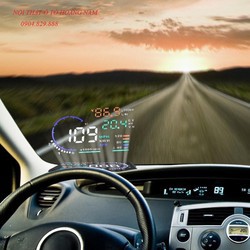 Cảm biến hiển thị tốc độ lên kính lái HUD A8 - Bộ hiển thị tốc độ xe ô tô cổng ODB2- HUD A8
