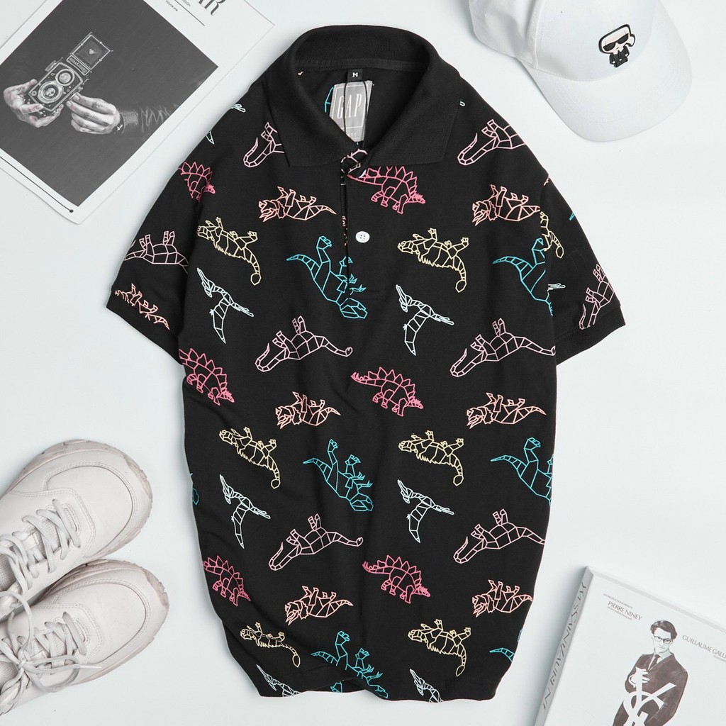 Áo thun Polo nam GAP 7M in họa tiết, chất vải Cotton lụa mềm mịn, chuẩn form basic - POLO4MAN CODE 2