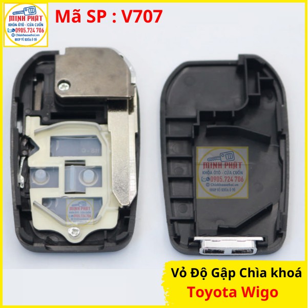 Vỏ Độ gập Chìa khoá xe Toyota Wigo