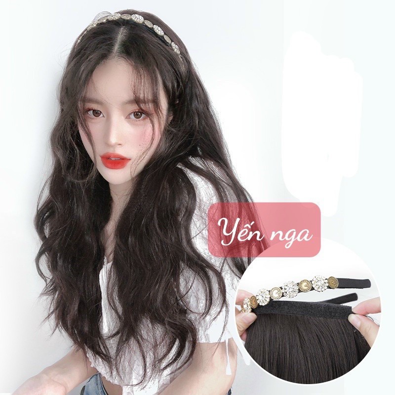 Siêu phẩm băng đô thác đá tóc xù sóng nửa đầu- kèm hình thật