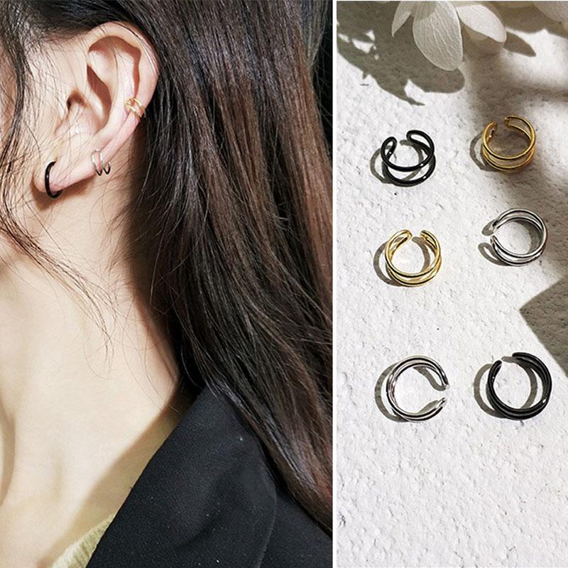 Khuyên kẹp vành tai bằng hợp kim thiết kế đơn giản cá tính