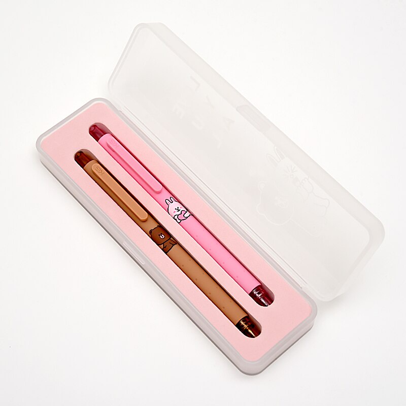 LINE FRIENDS Bút Mực Gel Ngòi 0.5MM Mực Đen Hình Tên Lửa Dễ Thương Dành Cho Học Sinh/Văn Phòng