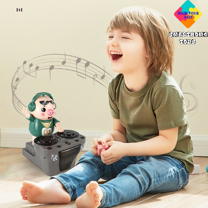 Heo Dancer - Chú Heo Chơi DJ Năng Động Siêu Dễ Thương Nhảy Theo Nhạc Và Đèn Cho Bé - SmartHome Toys