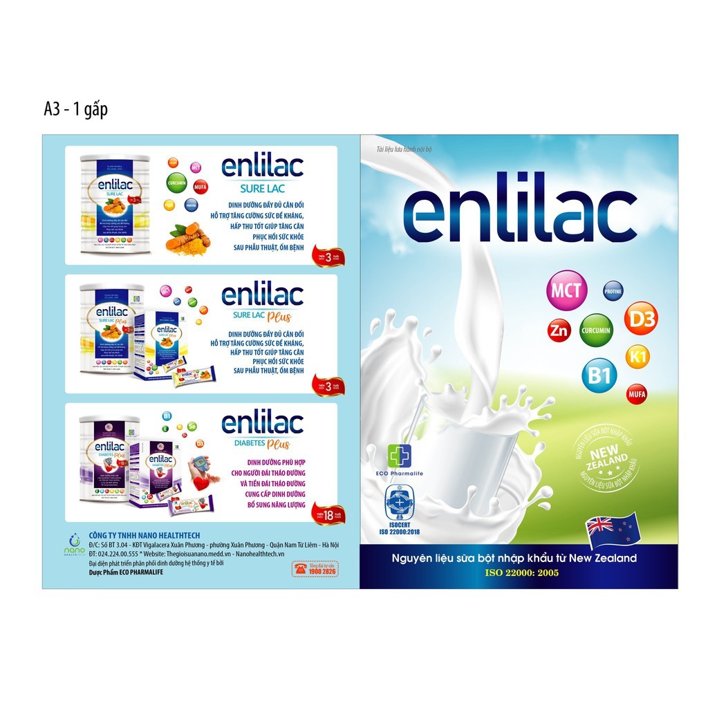 Sữa bột Enlilac SureLac - 400gr giúp nhanh chóng phục hồi sức khỏe và tăng cường thể lực cho người sau phẫu thuật