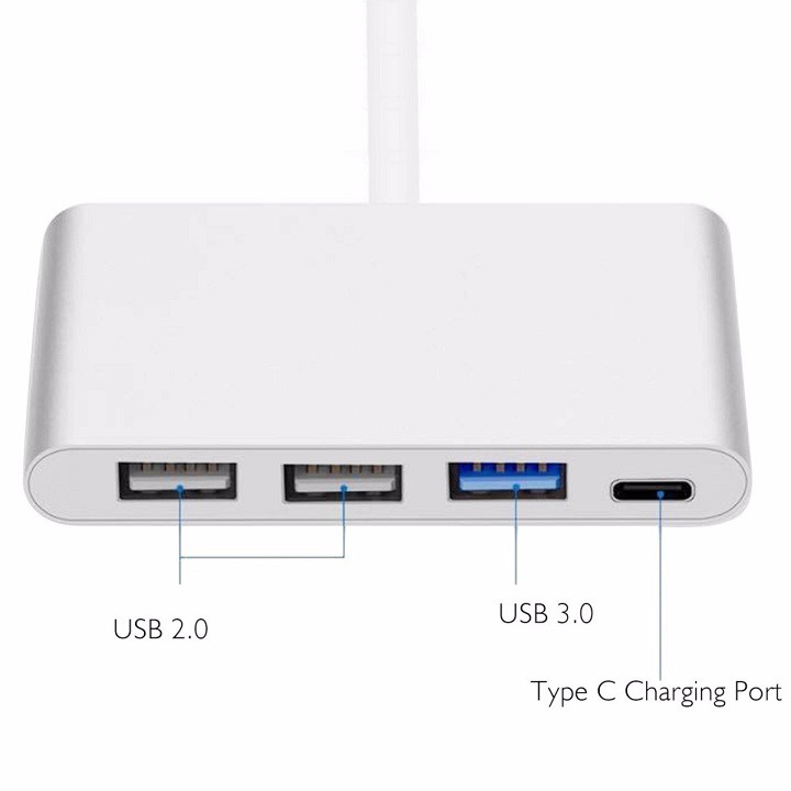 Cáp chuyển đổi USB Type-C to 1 cổng USB 3.0, 2 cổng USB 2.0