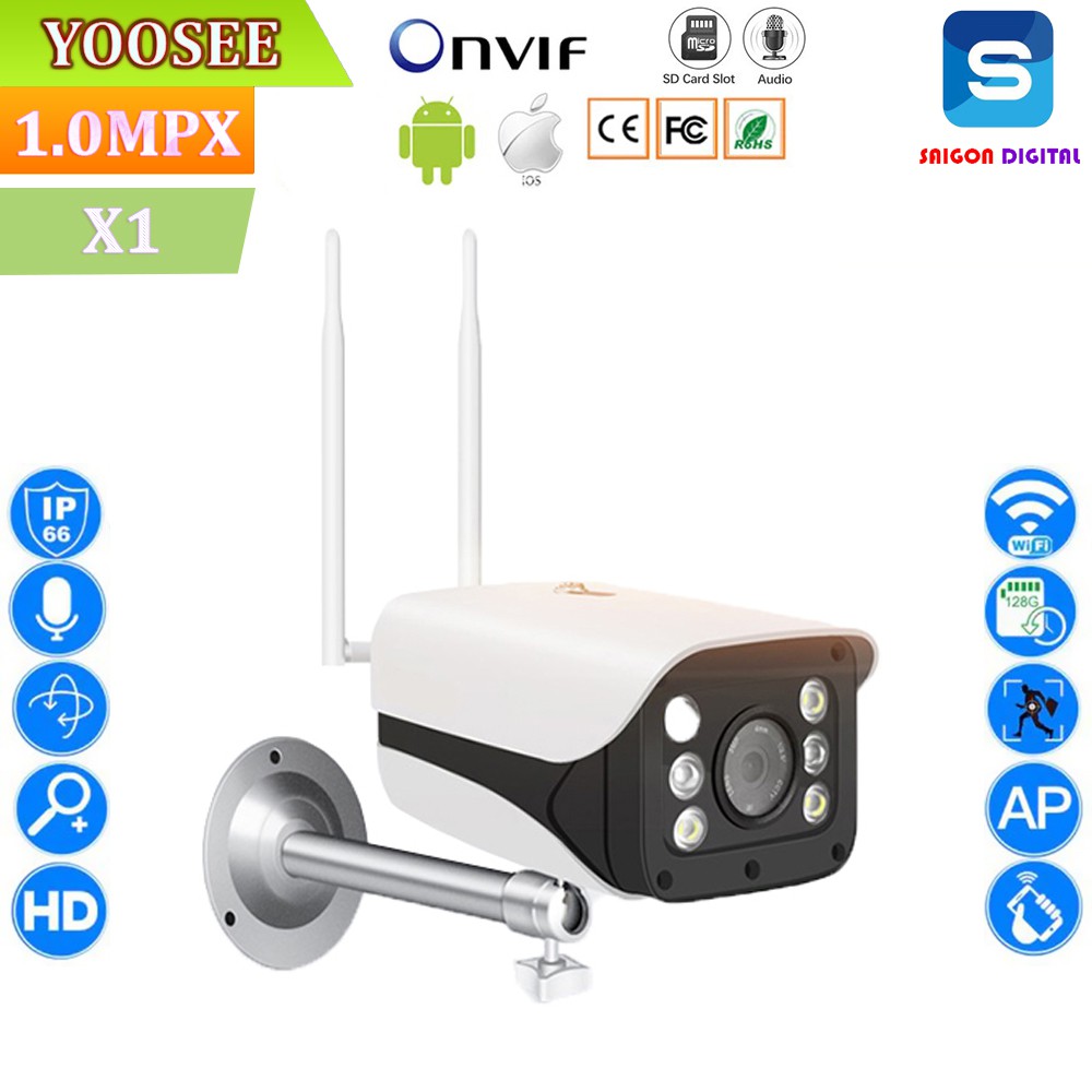 Camera WIFI Ngoài Trời Không Dây Yoosee X1 - HD 720P- Chống Nước - Hỗ Trợ Hồng Ngoại Quay Đêm