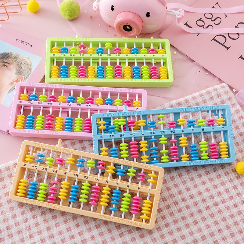 Bàn tính gẩy bàn tính soroban 11 cột sắc màu