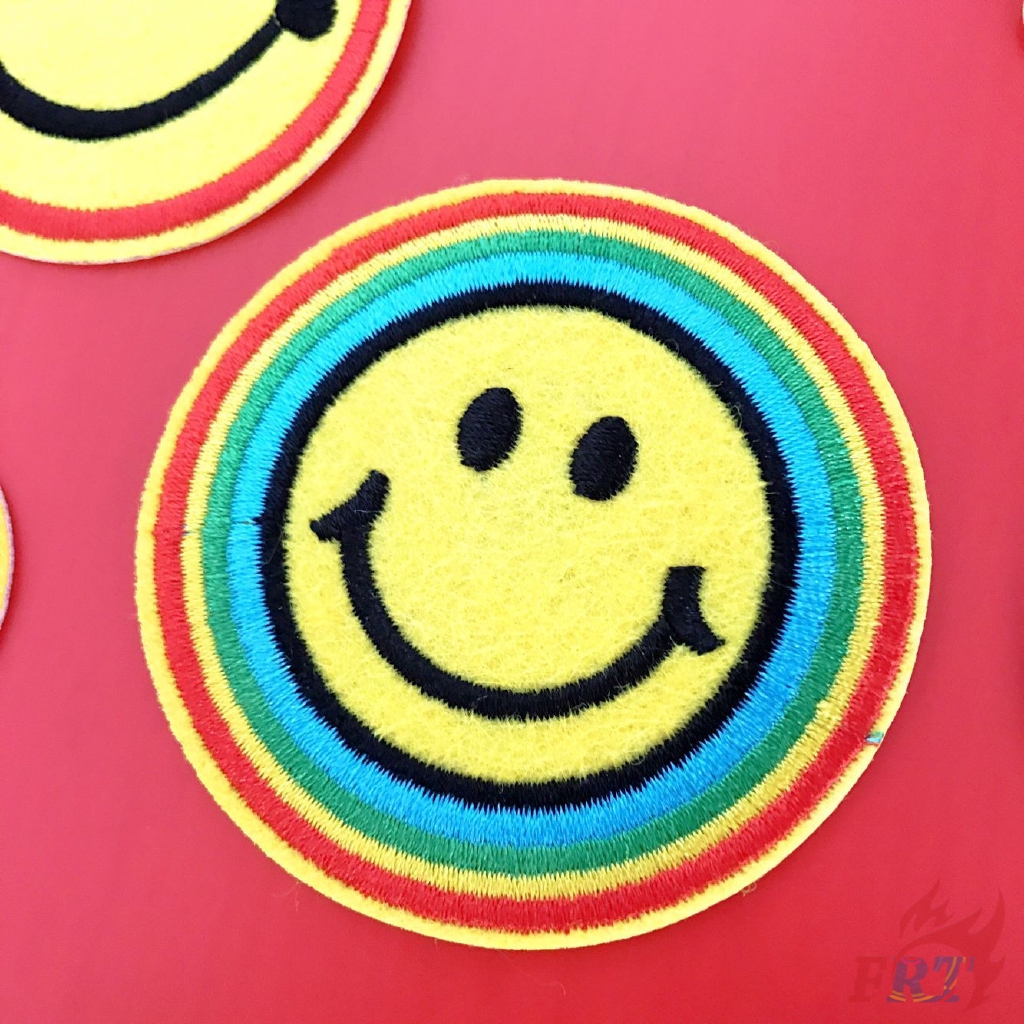 ☸ Fashion Brand：Smiley World - Expression Patch ☸ 1Pc Smile Face Diy Sew on Iron on Patch
