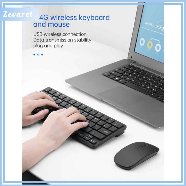 Bộ Chuột Và Bàn Phím Không Dây Zevaret 2.4g 10m Cổng Usb