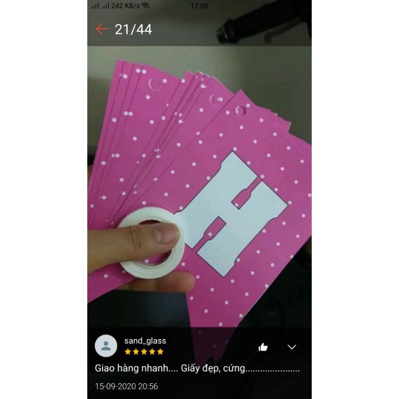 Chữ Cái Giấy Ghép tên có dây treo