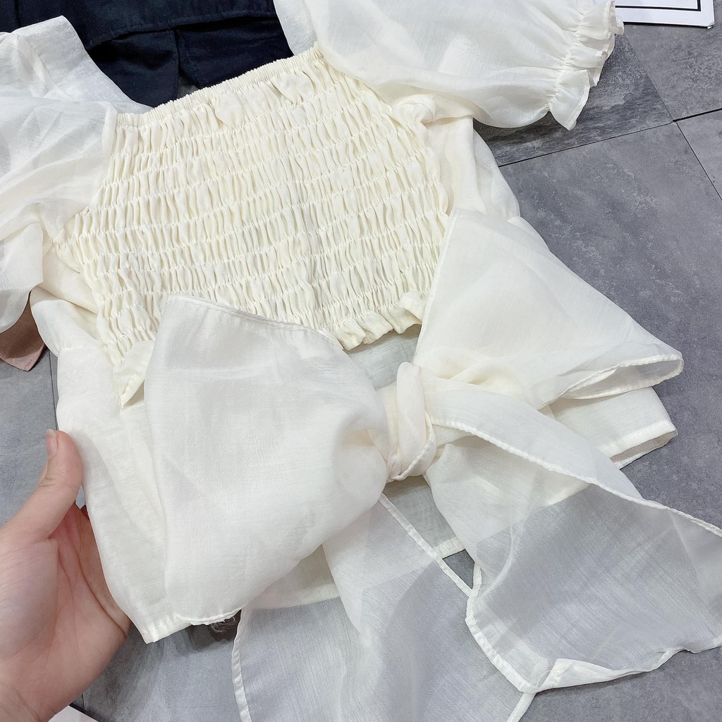 Áo tiểu thư buộc NƠ LƯNG (kèm ảnh thật,video) | BigBuy360 - bigbuy360.vn