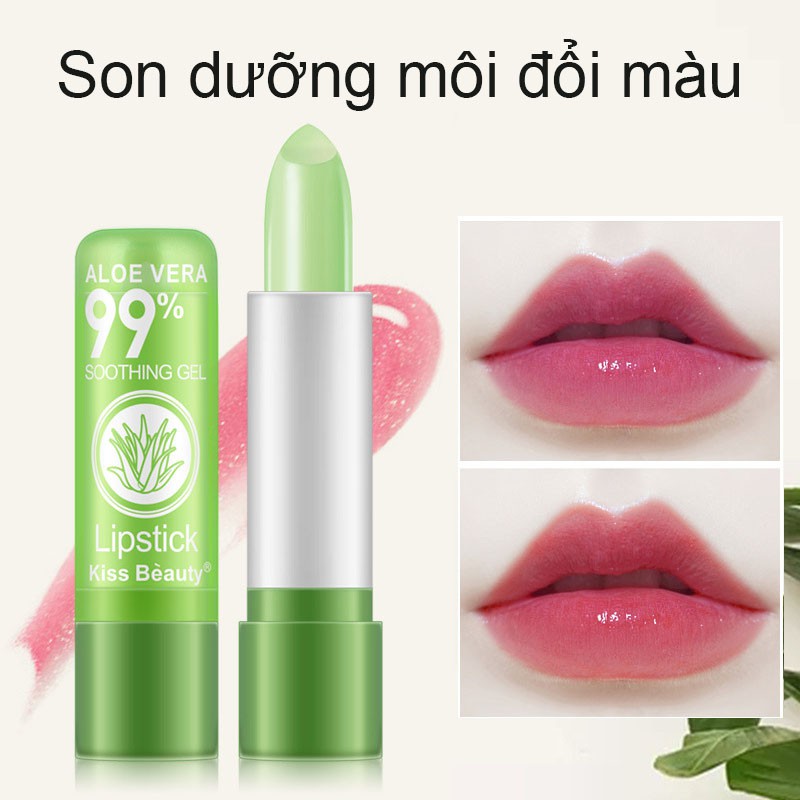 Son dưỡng ẩm chiết xuất từ nha đam thay đổi màu theo nhiệt độ