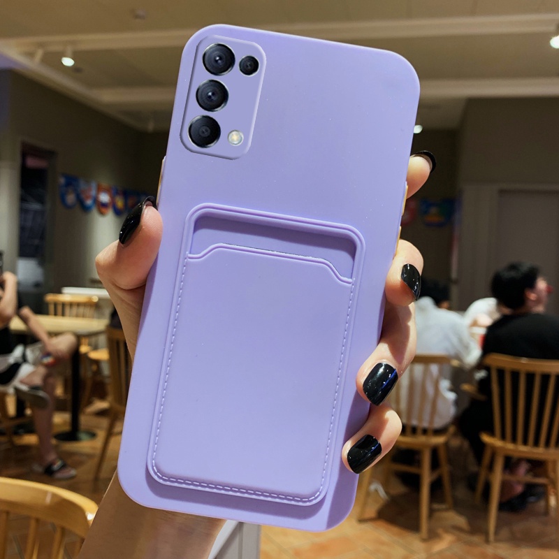 Ốp điện thoại Koosuk silicon mềm có ngăn đựng thẻ cho OPPO A54 A74 A94 Reno 5 Pro 5F 4G 5G reno5 Lite