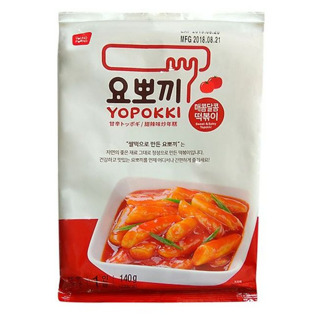 Bánh gạo yopokki vị cay ngọt 140g  dạng cốc và gói