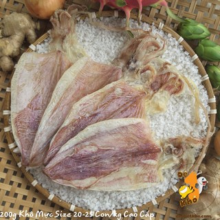 Mực Khô Câu ĐỆ NHẤT KHÔ Size 20-25 con/kg 200g, Hàng Cao Cấp Xuất Khẩu Dày Ngọt Thơm Ngon, Hàng Mới, Đặc Sản Phan Thiết