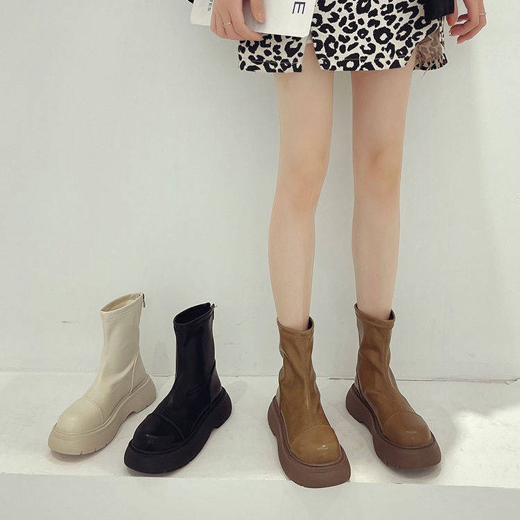 Giày Boot Đế Dày Thiết Kế Mới Thời Trang Mùa Xuân Thu Theo Phong Cách Anh Dành Cho Nữ