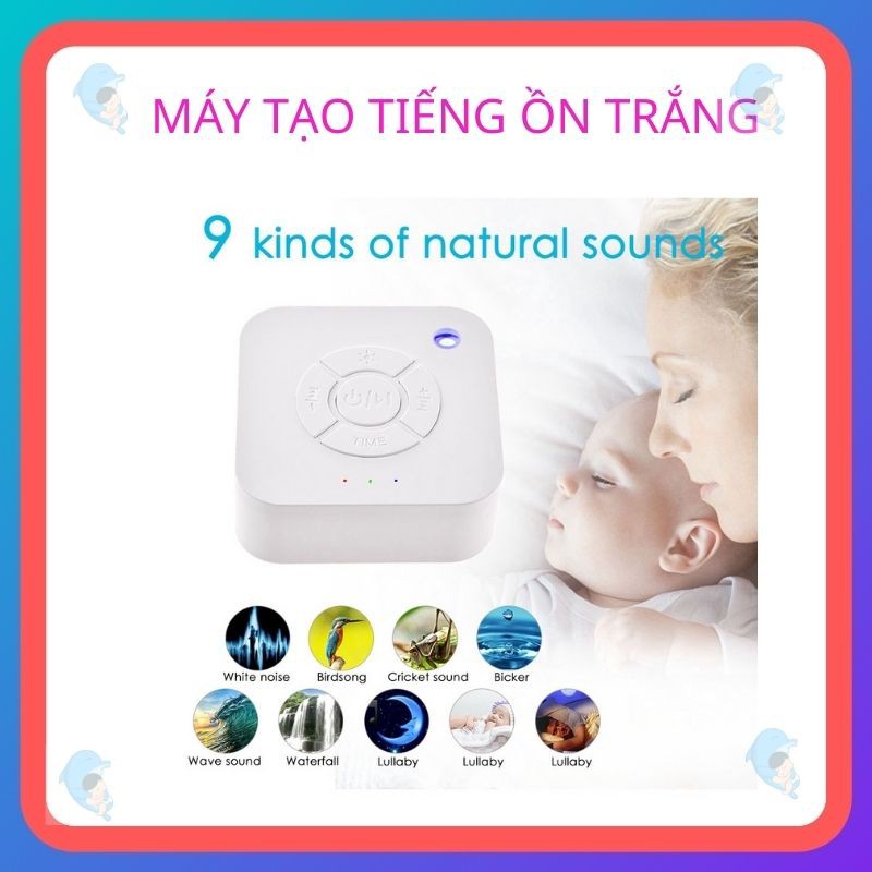 Máy Tạo Tiếng Ồn Trắng White Noise Giảm Bớt Tiếng Ồn Xung Quanh Giúp Bé Ngủ Ngon Giảm Giật Mình 1 Đổi 1 Kèm Sạc USB