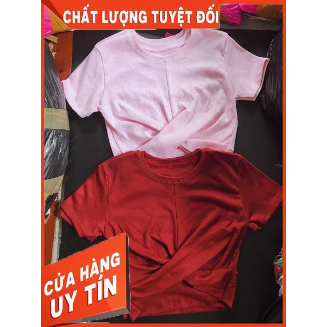 Áo xoắn bụng croptop- hình thật chính chủ